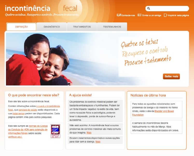 J est online o primeiro website em portugus dedicado em exclusivo  incontinncia fecal, com o apoio cientfico da SOCIEDADE PORTUGUESA DE COLOPROCTOLOGIA