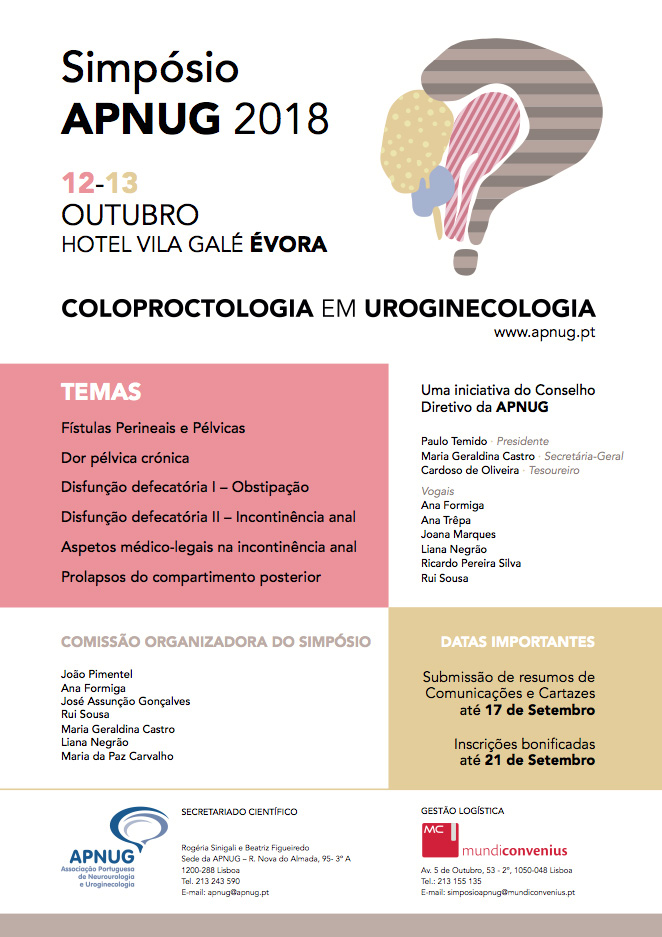 Simpósio APNUG 2018 - Coloproctologia em Uroginecologia